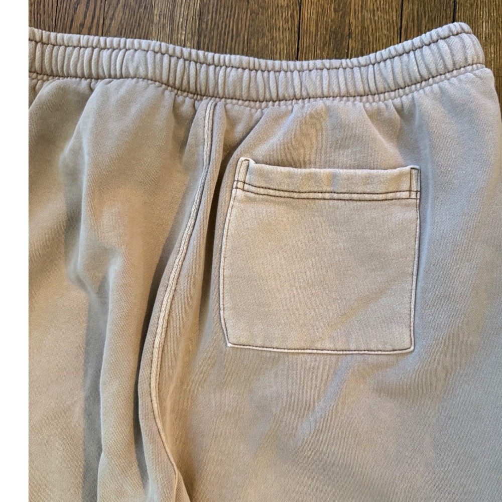 Aeropostale Fleece Jogger Sweatpants Tan Mineral Wash Size L 32x24 - Picture 5 of 8